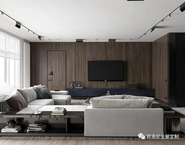 邦洛尼全屋定制：木饰面的质感，更显空间舒适自然！